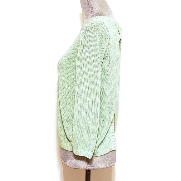 Club Monaco Light Green Crossover Back Top - Picture 2 of 4